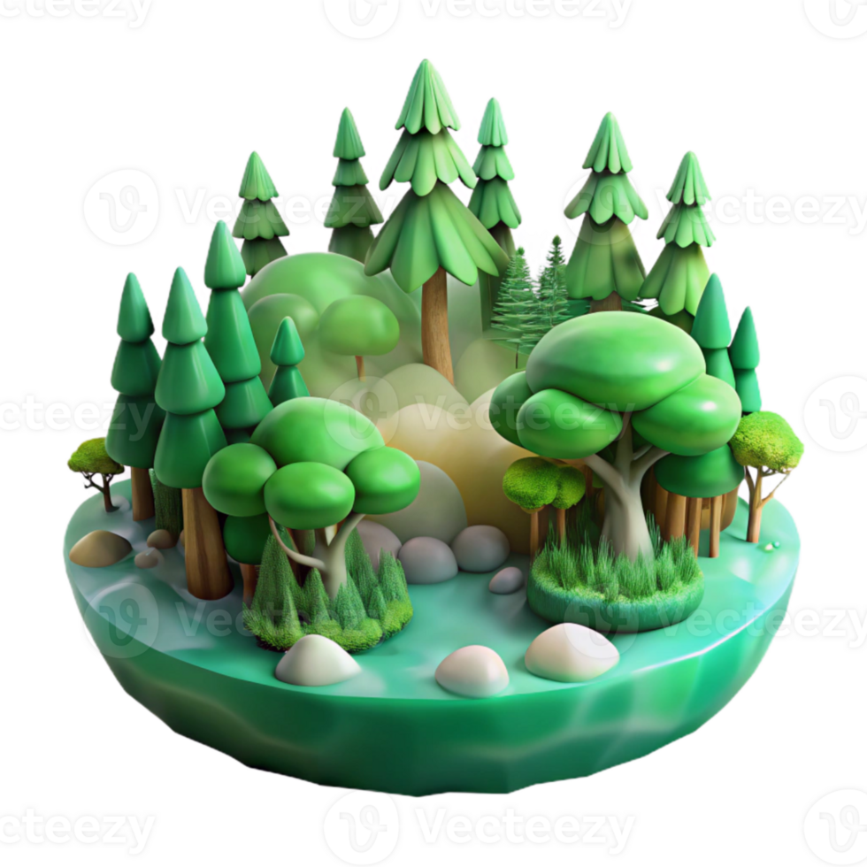 extraordinary traditional Parallel World Forest Scene Green Cutout genuine png
