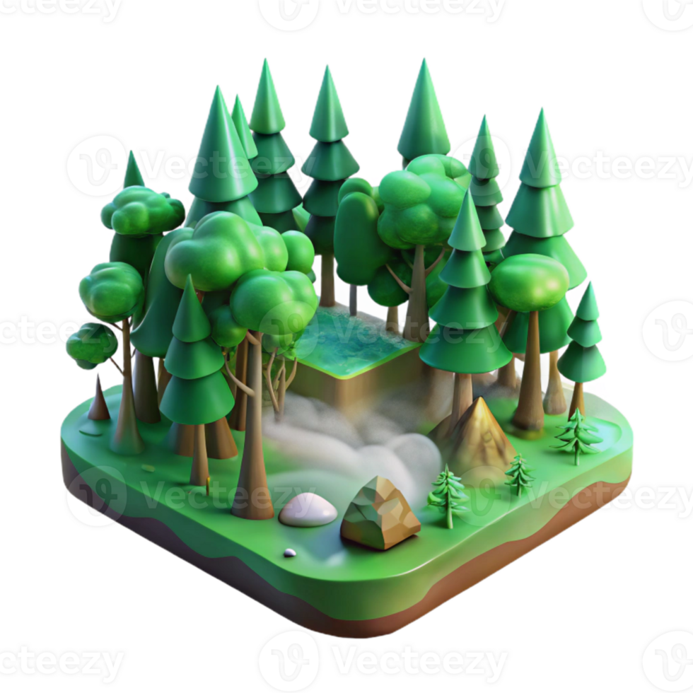 dramatic rustic Parallel World Forest Scene Green Cutout exclusive png