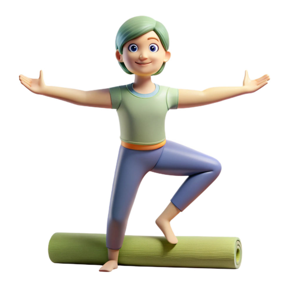 magnificent vintage Person Doing Yoga Pose in Studio Transparent Background original png
