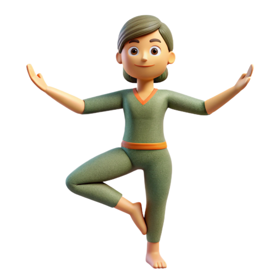 stunning rustic Person Doing Yoga Pose in Studio Transparent Background high resolution png