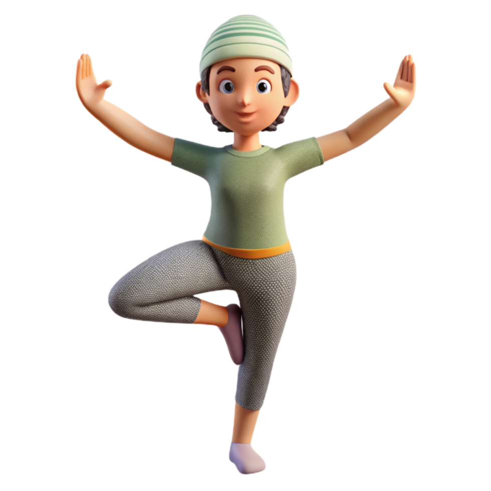 extraordinary contemporary Person Doing Yoga Pose in Studio Transparent Background png