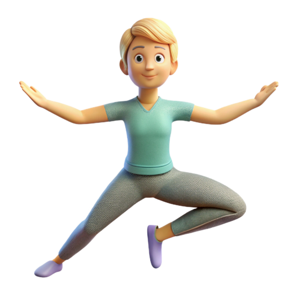 wonderful abstract Person Doing Yoga Pose in Studio Transparent Background authentic png