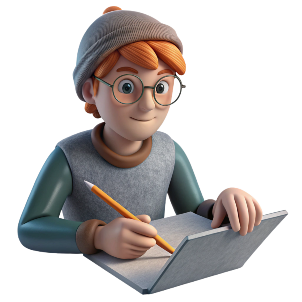 beautiful minimalist Person Drawing in Sketchbook with Charcoal Pencil Isolated genuine png