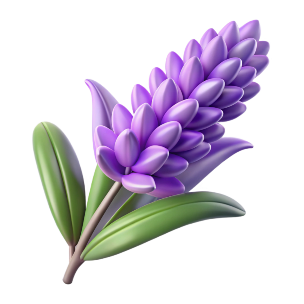 stunning classic Purple Lavender Sprig Cutout Isolated with Fragrant Flowers detailed png