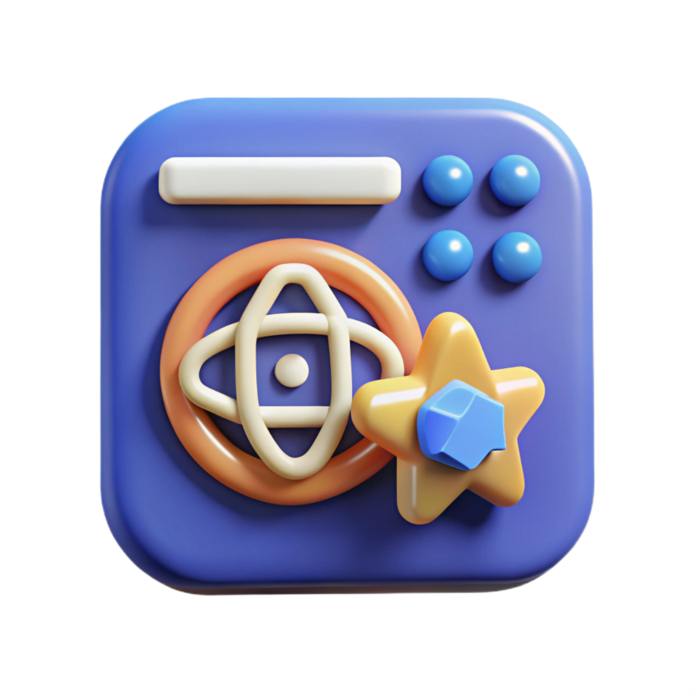dramatic minimalist Quantum Algorithm Development Icon Cutout with Code Editor detailed png