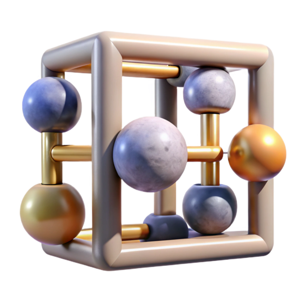 serene minimalist Quantum Annealing Process Animation Frames Isolated Element professional png