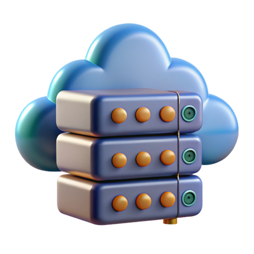 elegant abstract Quantum Cloud Computing Server Rack Isolated Element png