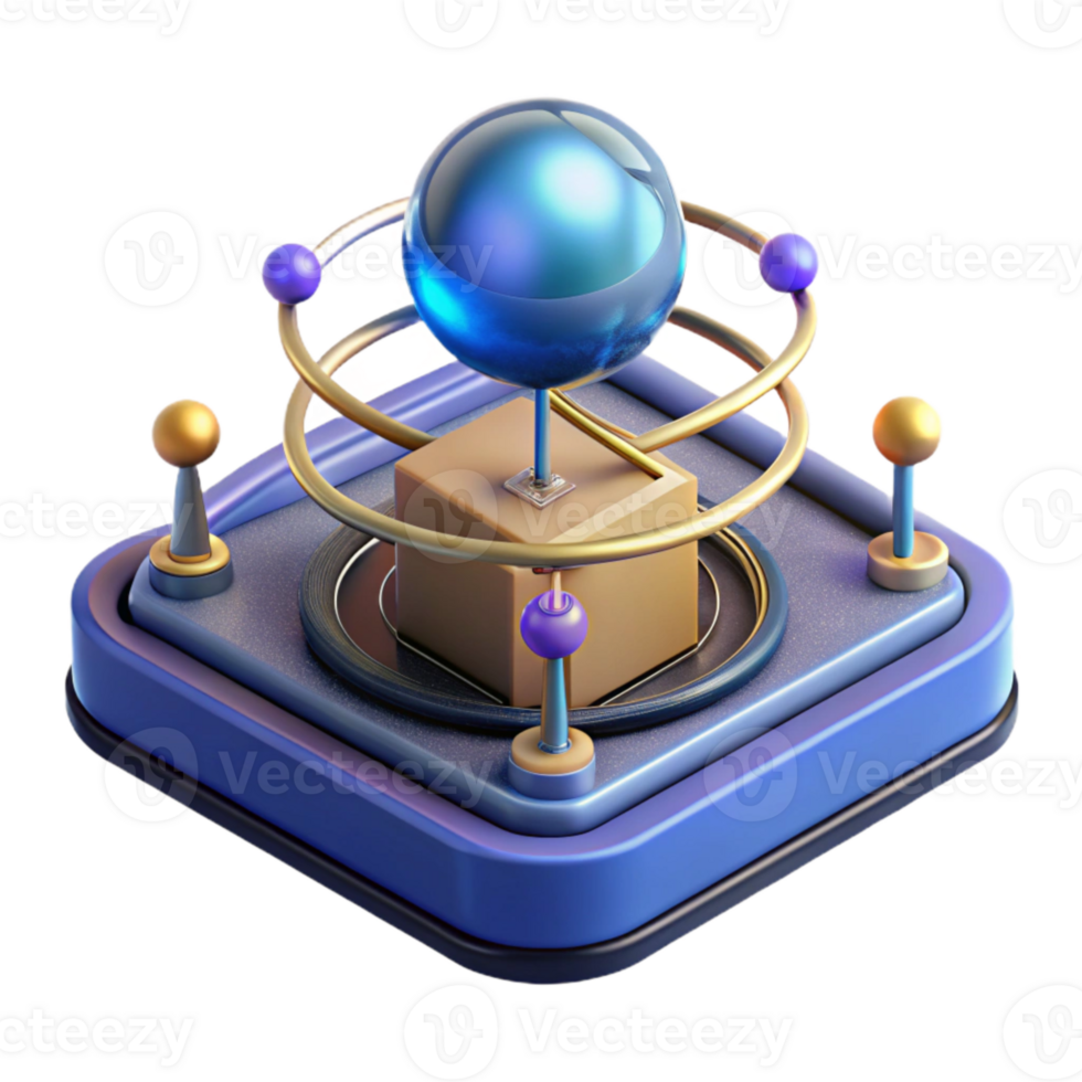 impressive modern Quantum Communication Platform Illustration Transparent Background authentic png