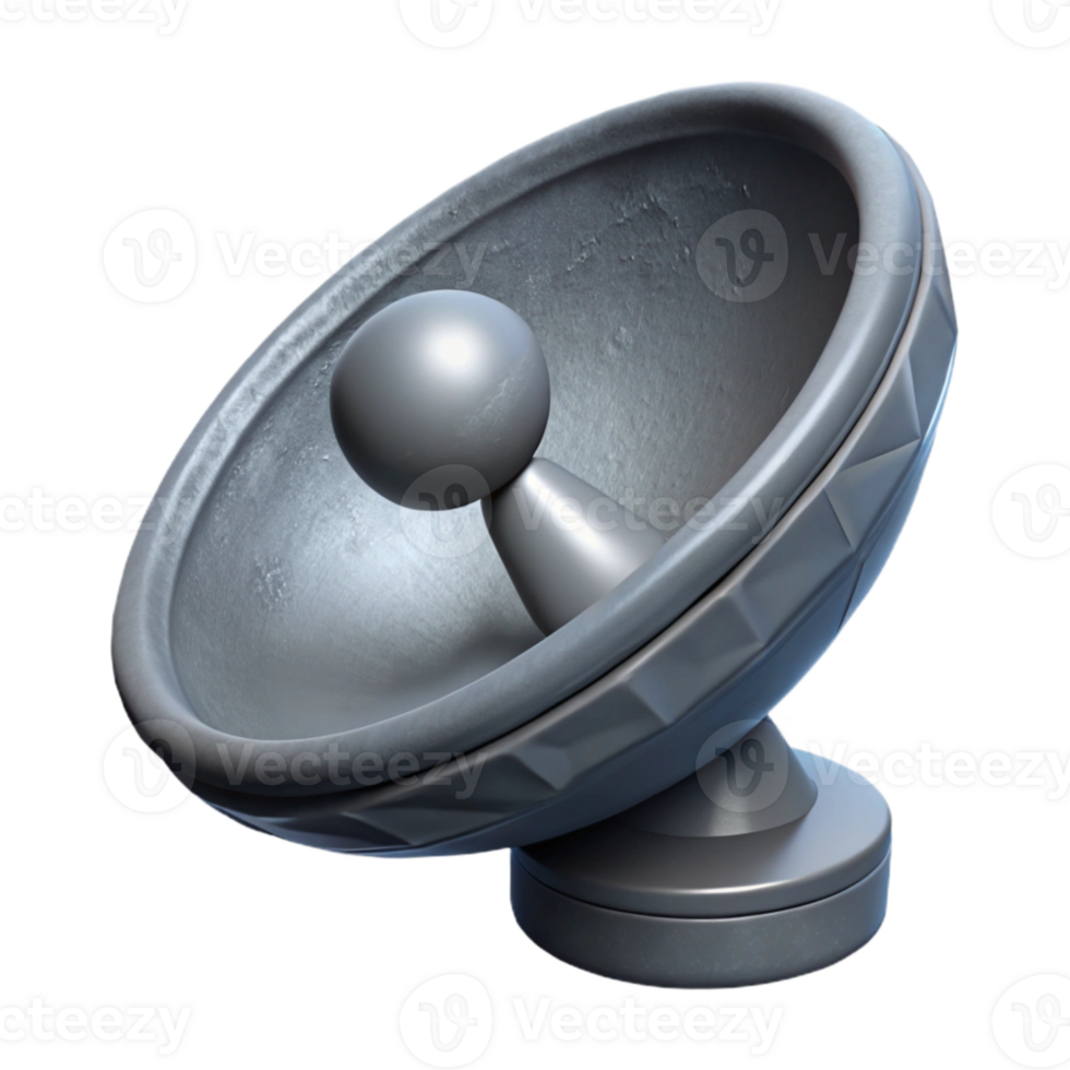 elegant vintage Quantum Communication Satellite Icon Gray Dish Cutout Element genuine png