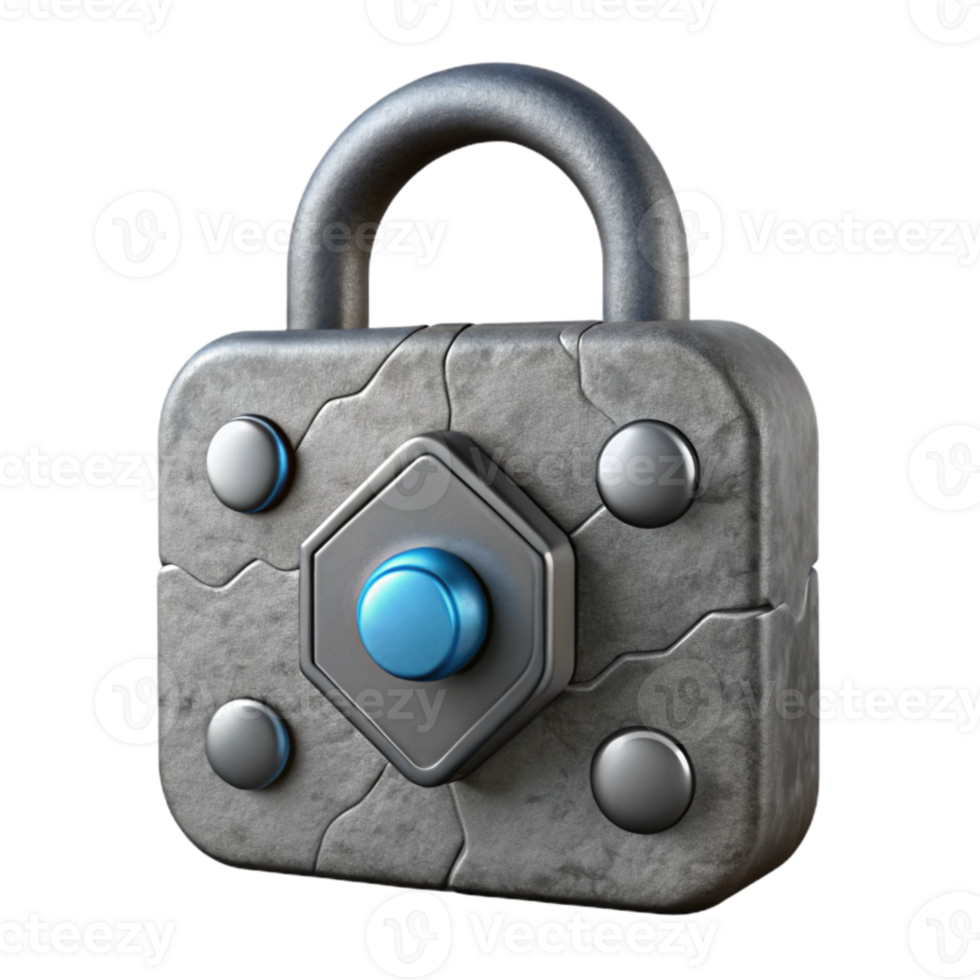 impressive minimalist Quantum Communication Security Icon Gray Padlock Cutout Element original png