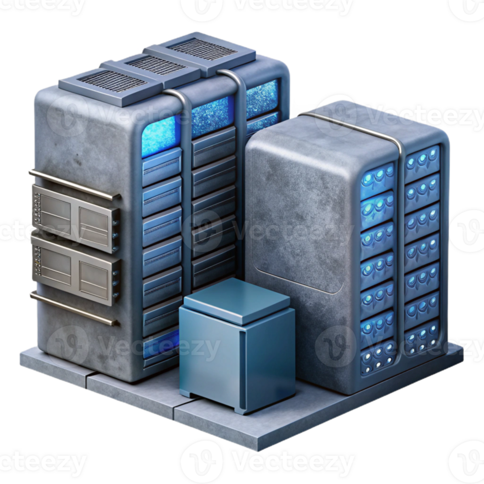 impressive rustic Quantum Computer Server Room Cutout with Racks and Servers exclusive png