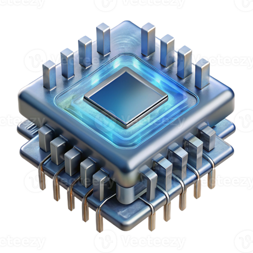 elegant rustic Quantum Computing Processor Complex Structure Transparent Background high quality png