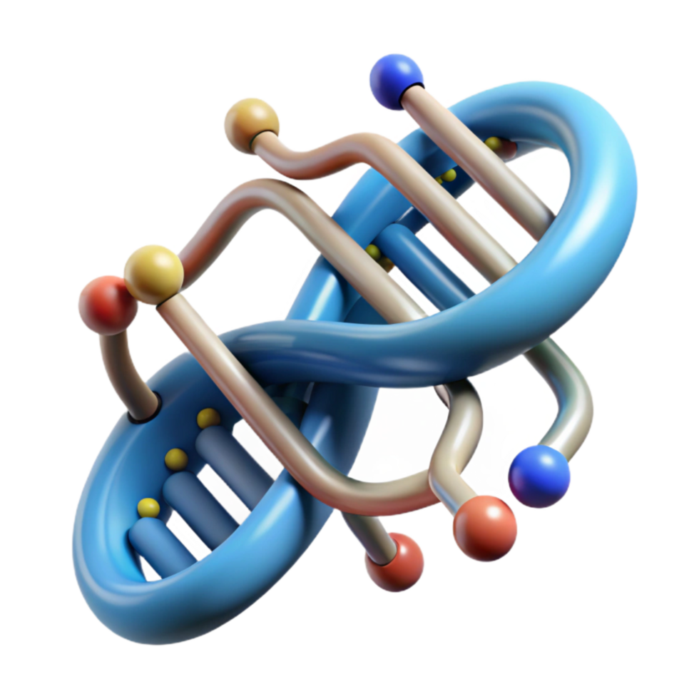 stunning artistic Realistic Dna Structure with Data Stream Cutout high quality png
