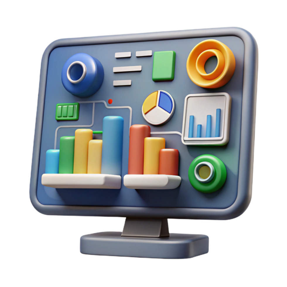 dramatic creative Real Time City Data Monitoring Dashboard Isolated Element detailed png