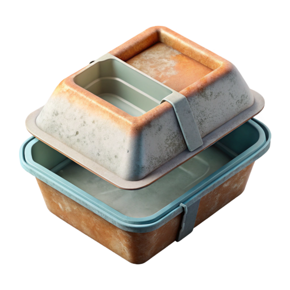 impressive abstract Recyclable Takeout Container with Clear Lid Transparent Background genuine png