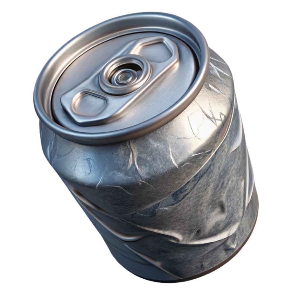 impressive modern Recycled Aluminum Can Crushed Texture Cutout authentic png