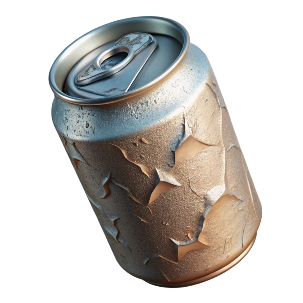wonderful creative Recycled Aluminum Can Crushed Texture Cutout high resolution png