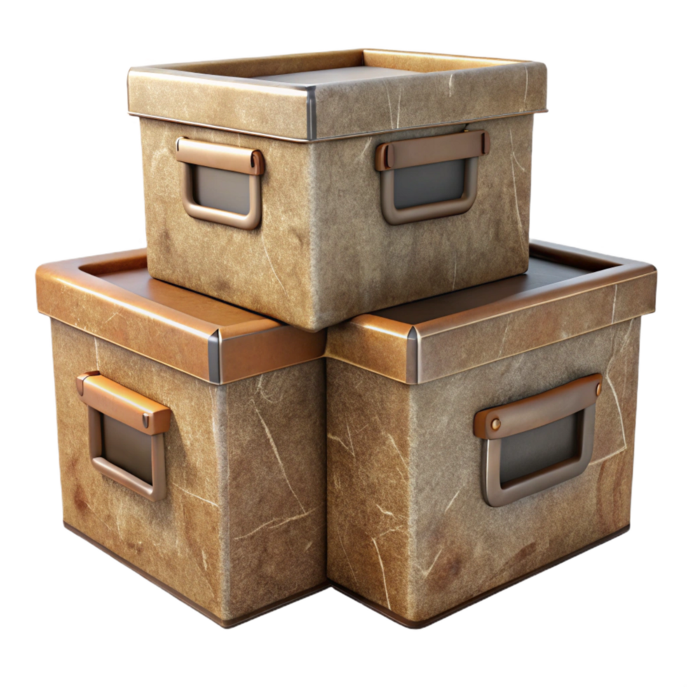 serene traditional Recycled Cardboard Box Storage Organizer Transparent professional png