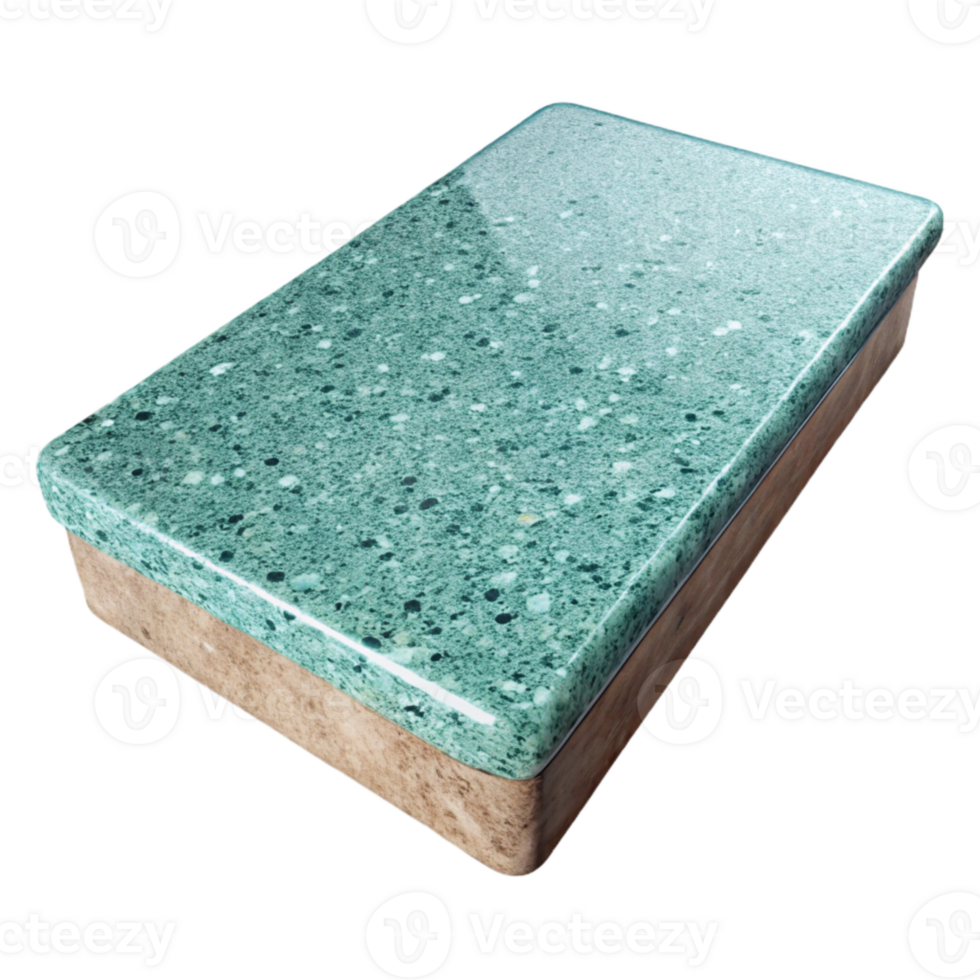 impressive contemporary Recycled Glass Countertop Polished Finish Isolated professional png
