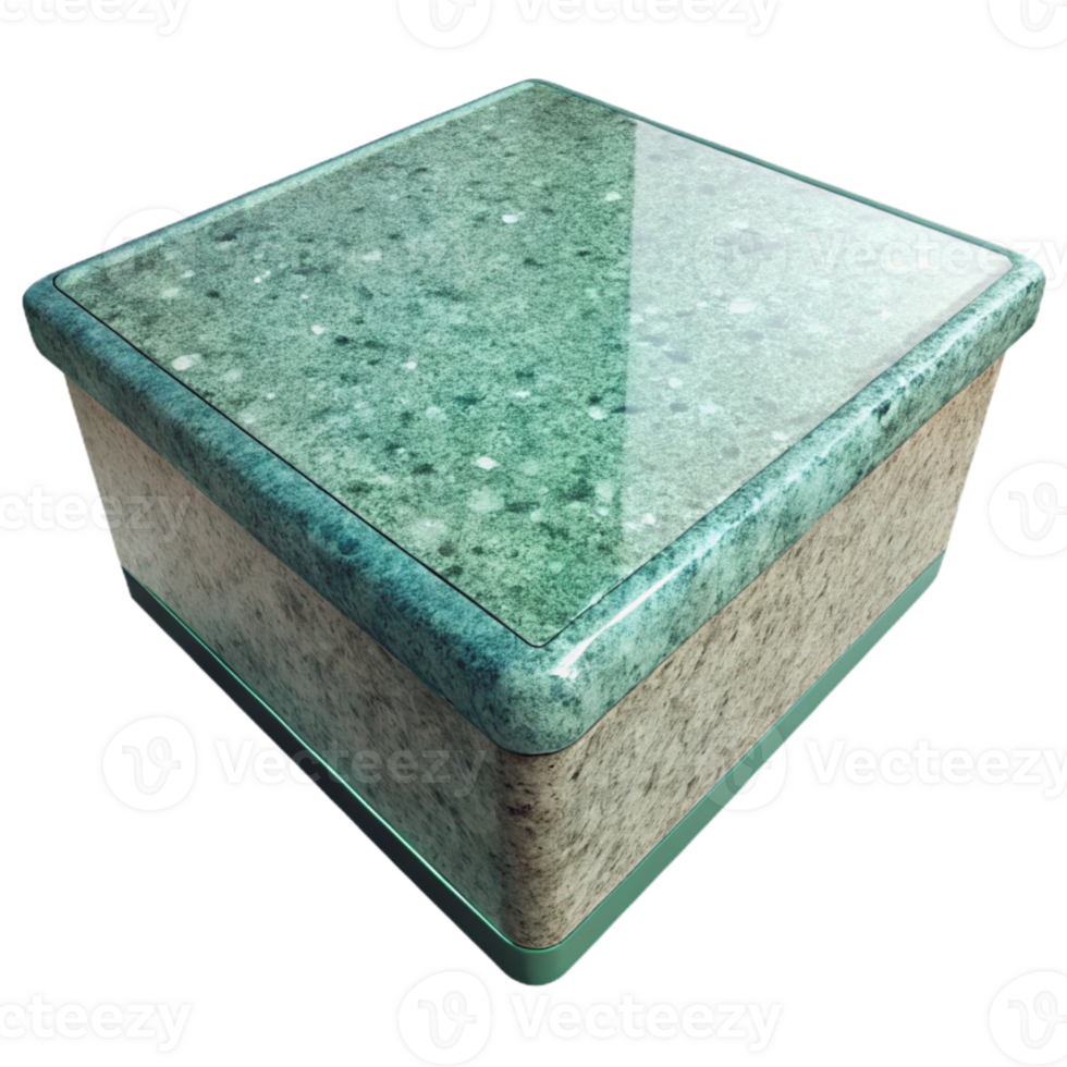 magnificent artistic Recycled Glass Countertop Polished Finish Isolated authentic png