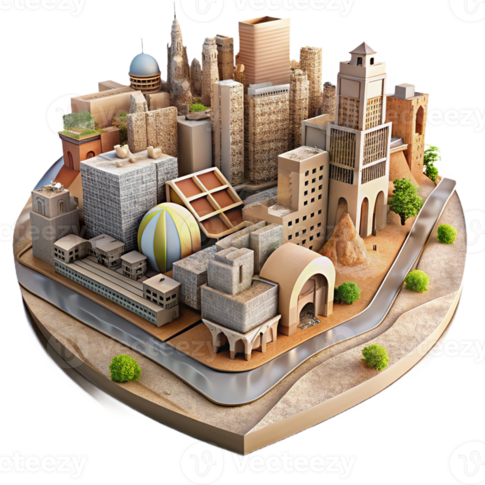 beautiful vintage Recycled Magazine Collage Cityscape Transparent Background original png