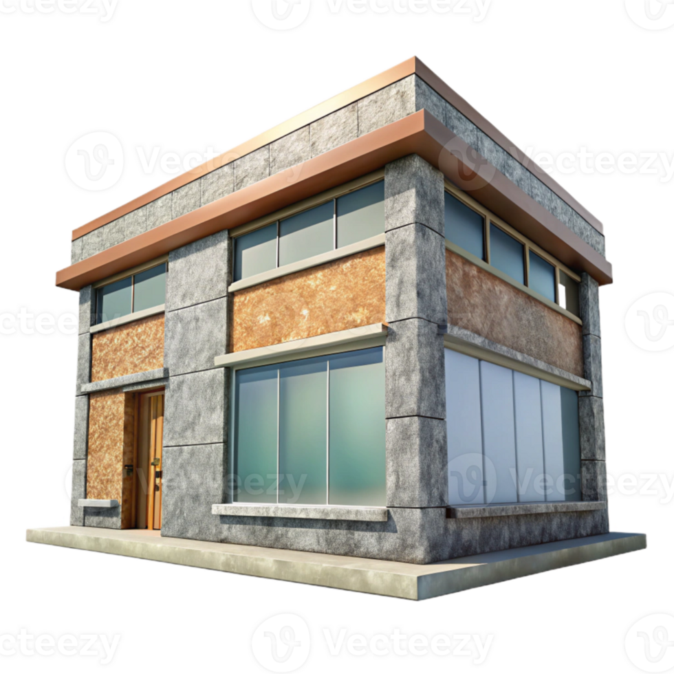 magnificent minimalist Recycled Material Building Facade Transparent Background genuine png