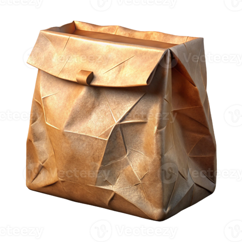 vibrant classic Recycled Paper Bag Texture Transparent Background high quality png