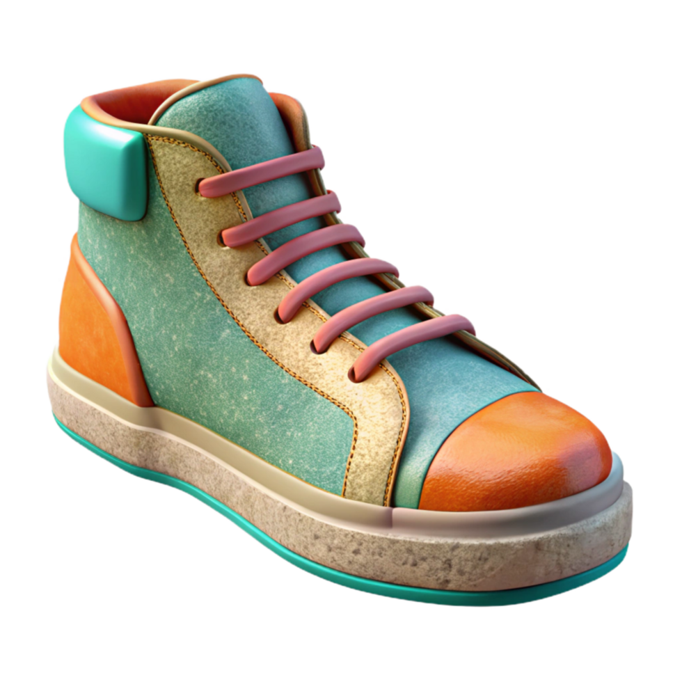 extraordinary contemporary Retro Sneaker Cutout on Transparent Background authentic png