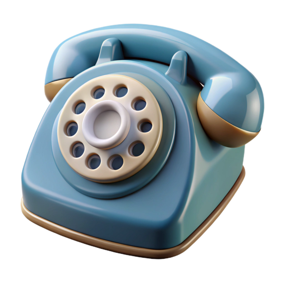 beautiful modern Retro Telephone Dial Transparent Background with Rotary Mechanism detailed png