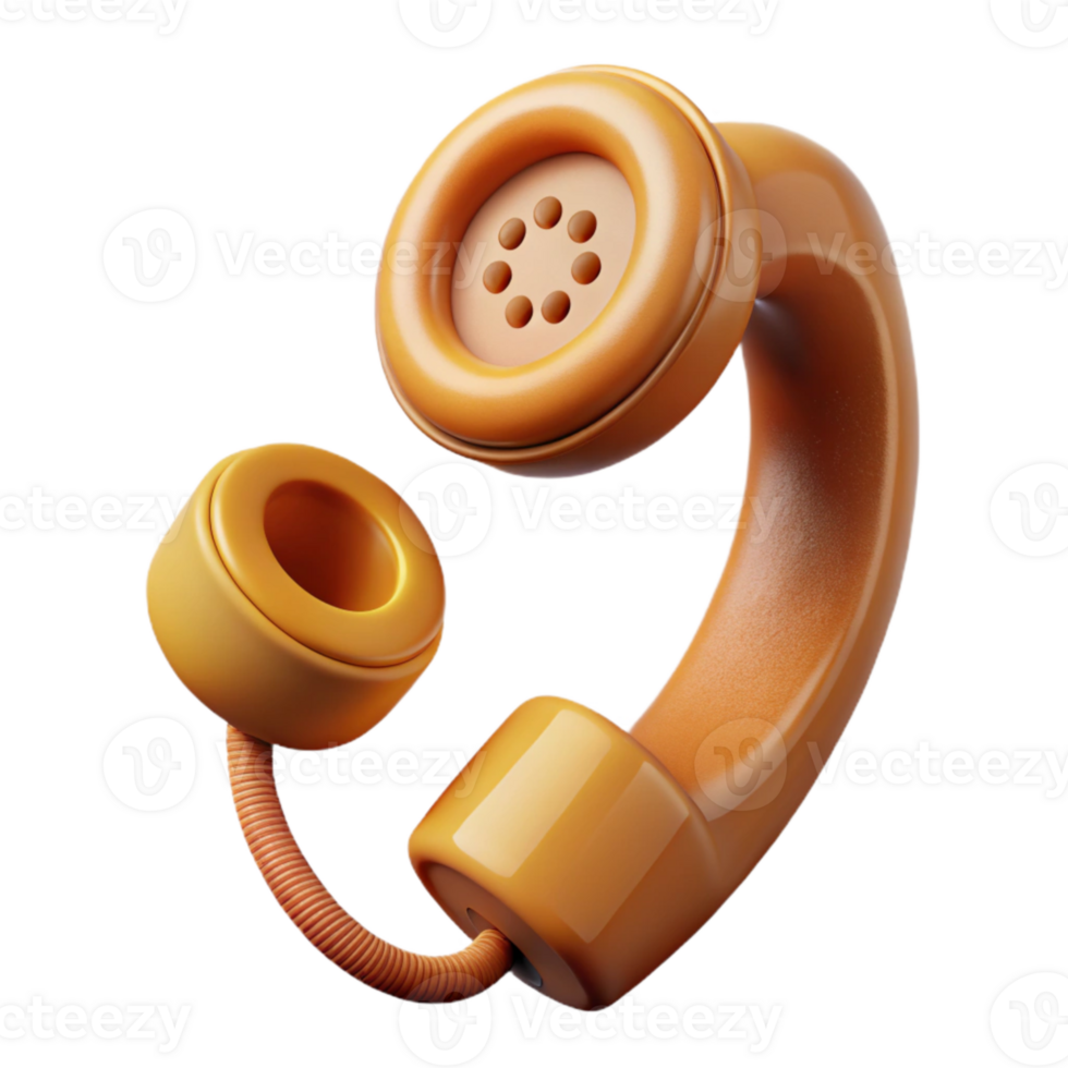 magnificent classic Retro Telephone Receiver Cutout with Cord genuine png