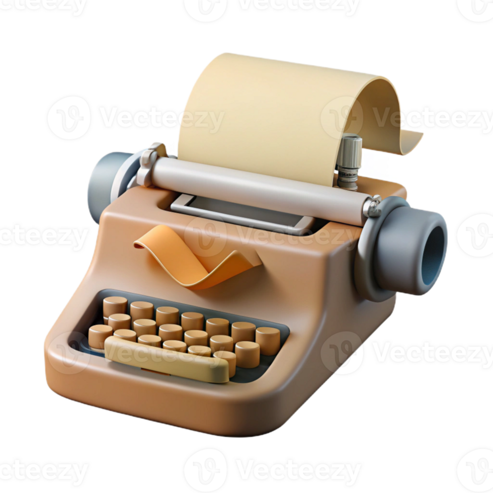 dramatic creative Retro Typewriter Ribbon Transparent Background with Ink detailed png