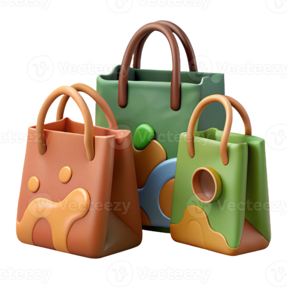 elegant rustic Reusable Shopping Bags Different Styles Cutout premium png