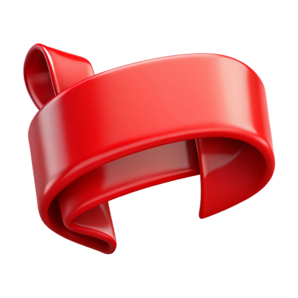 impressive artistic Ribbon Banner Festive Red Isolated exclusive png
