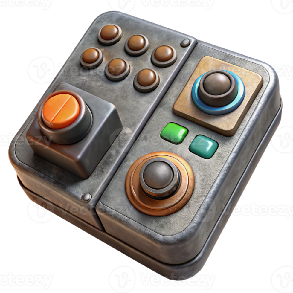 vibrant modern Sci Fi Control Panel with Glowing Buttons Cutout professional png