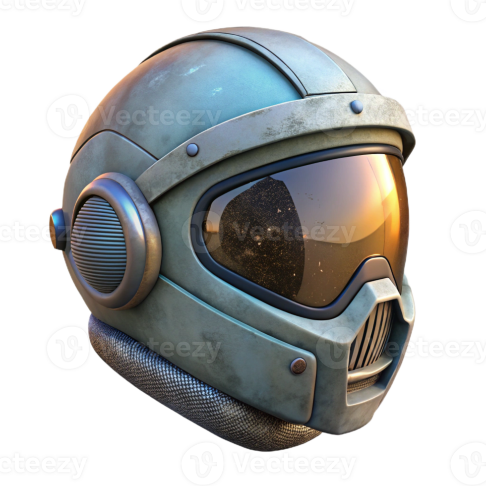 beautiful creative Sci Fi Helmet with Visor Down Isolated professional png