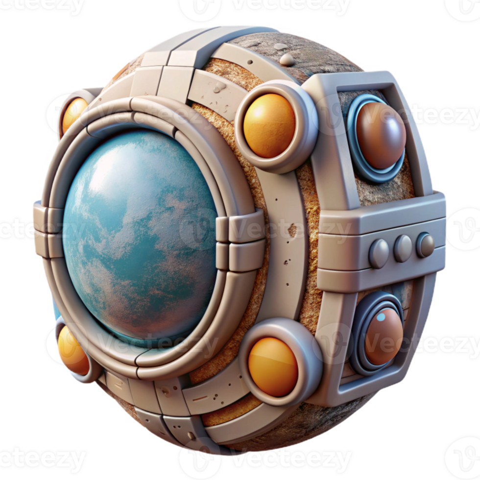 magnificent contemporary Sci Fi Interface for Planet Modification Isolated premium png