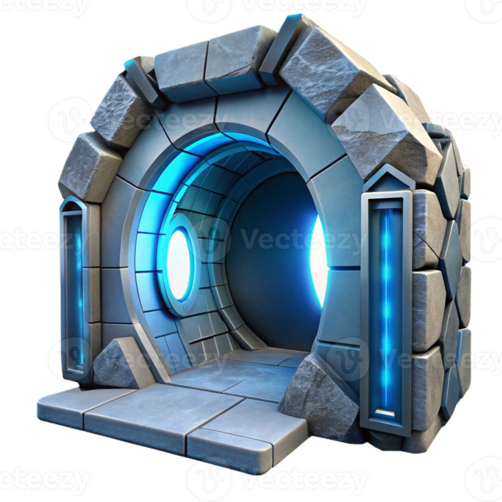 extraordinary rustic Sci Fi Portal Exit Bright Light Cutout Element high quality png