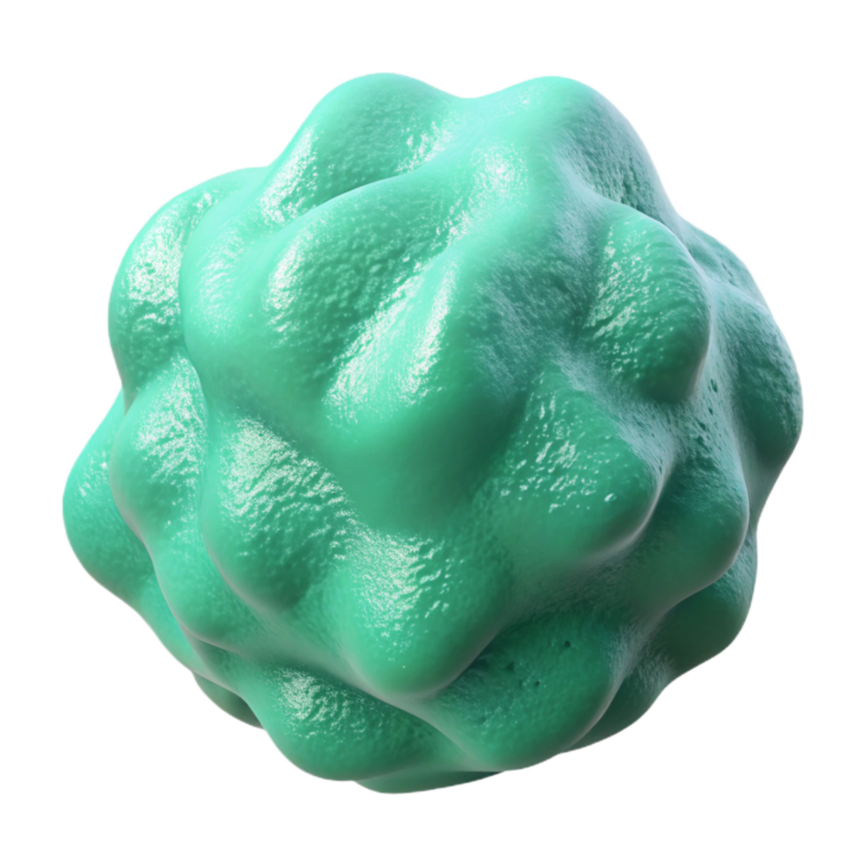 stunning contemporary Seafoam Green Artificial Biomaterial Isolated Transparent Background premium png