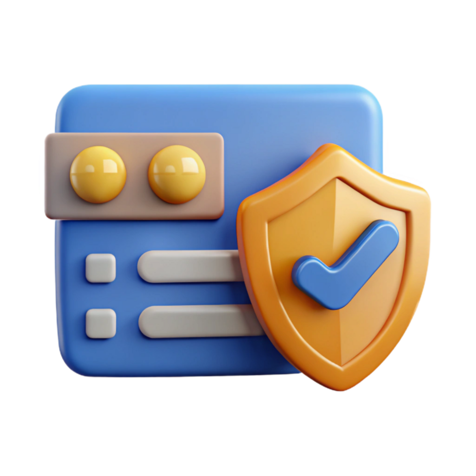 impressive traditional Secure Payment Gateway Icon with Credit Card and Shield Isolated professional png