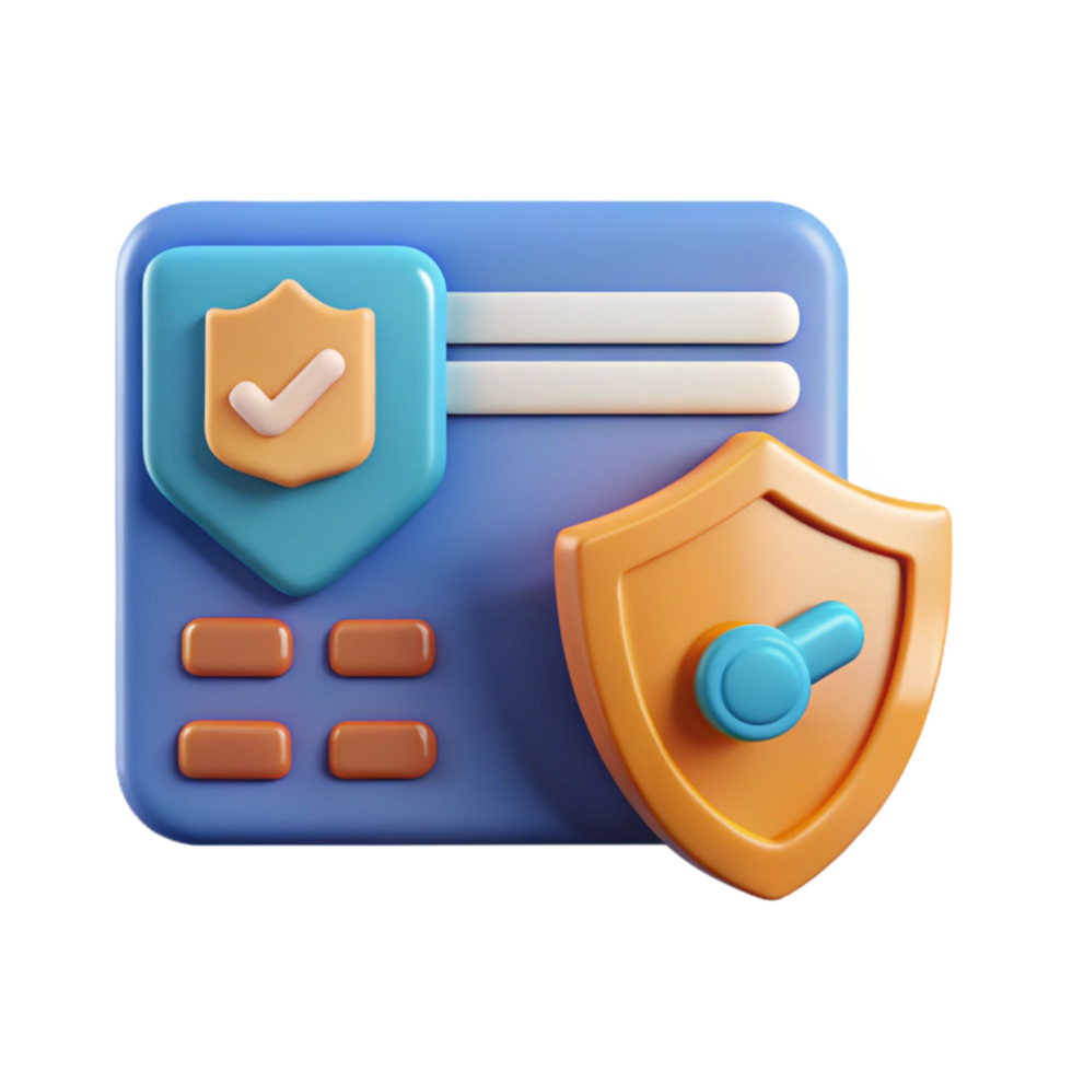 stunning minimalist Secure Payment Gateway Icon with Credit Card and Shield Isolated original png