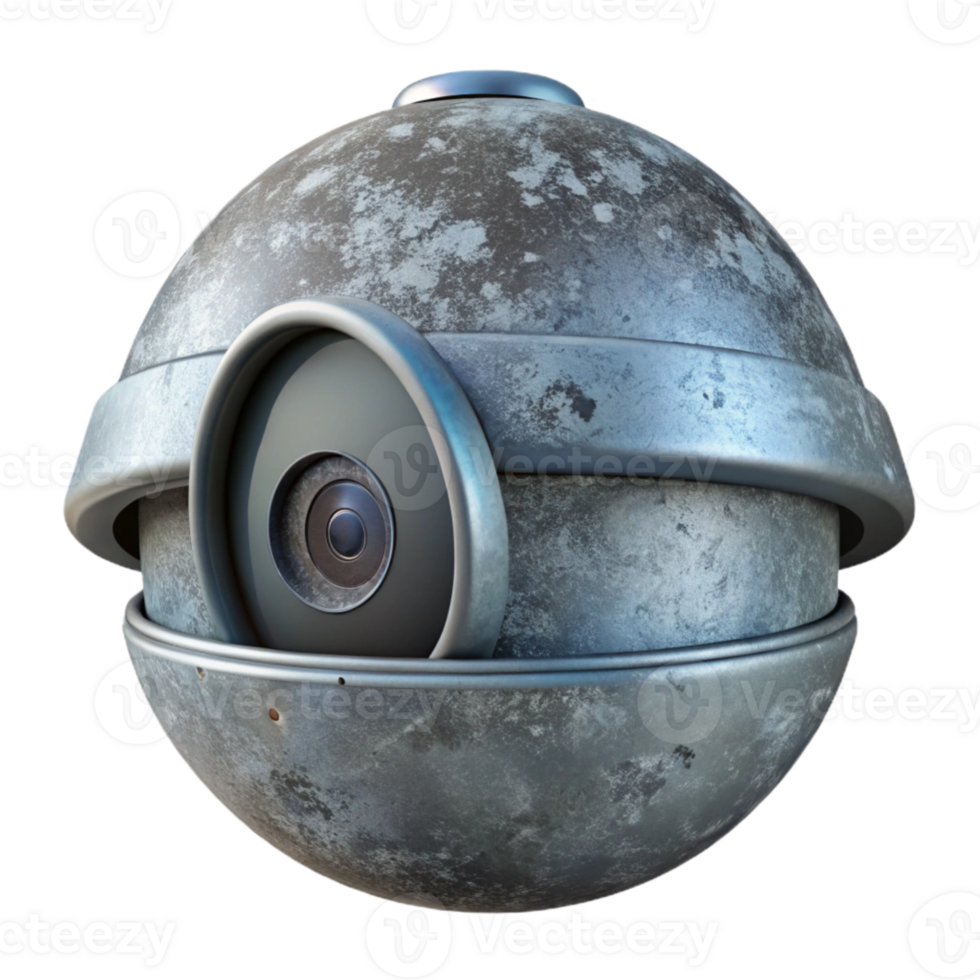 serene abstract Security Camera Dome Style Transparent Background authentic png