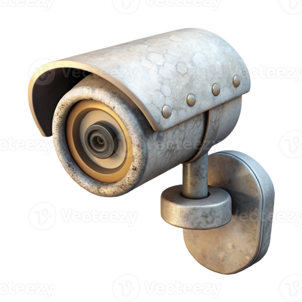 beautiful classic Security Camera Rotating View Cutout Isolated detailed png