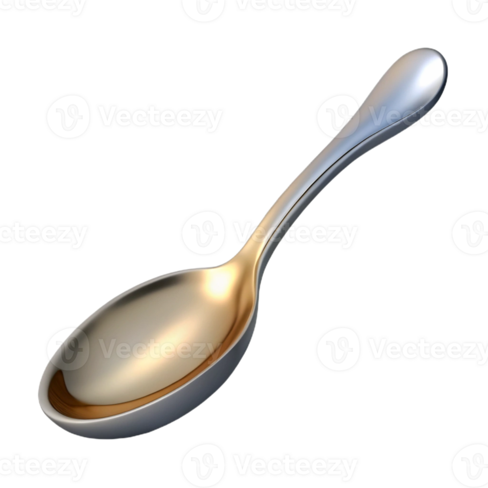beautiful modern Silver Spoon Bending Upwards Transparent Background exclusive png