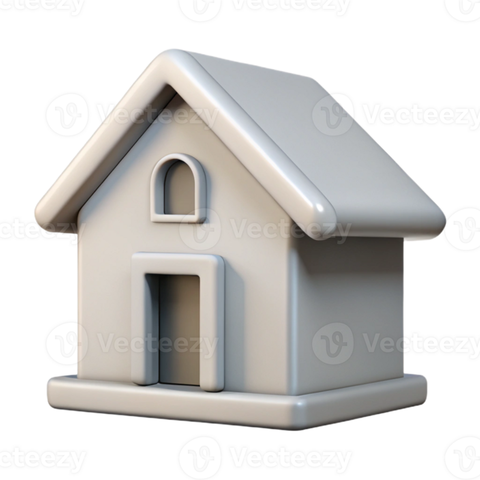 elegant artistic Simple Virtual Home with White Walls Cutout premium png
