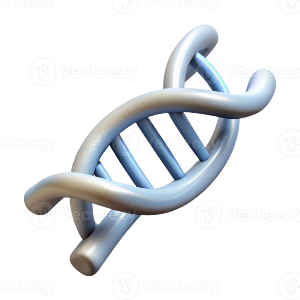 impressive rustic Simple Dna Structure Illustration Isolated on White detailed png