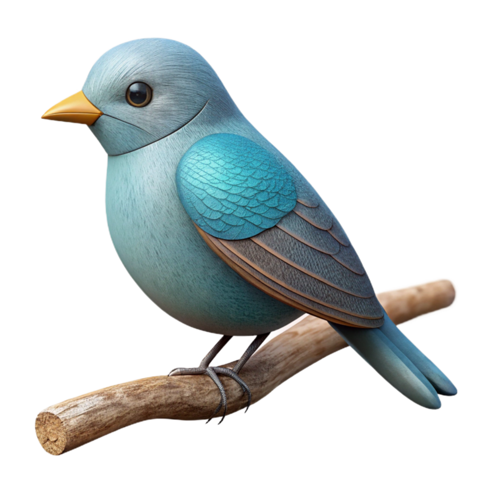 stunning rustic Single Bird Perched on a Branch Cutout professional png