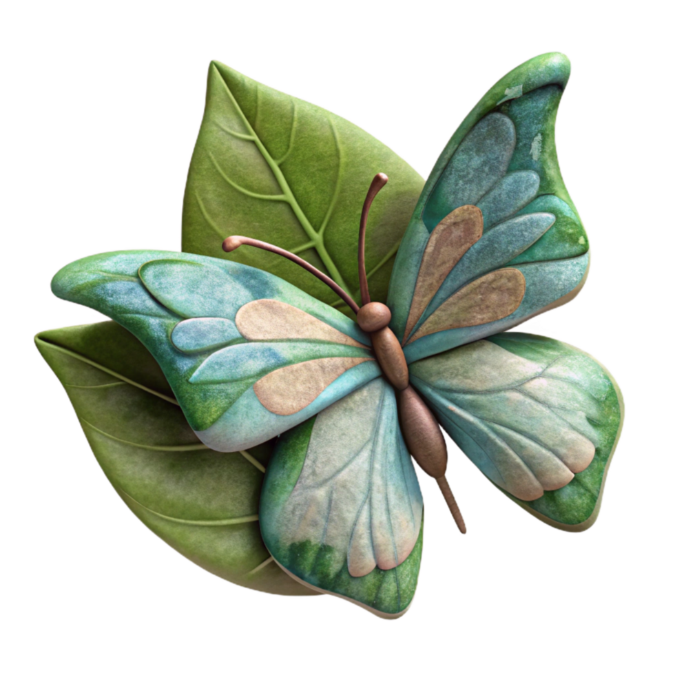 impressive contemporary Single Butterfly on a Flower Transparent Background high resolution png