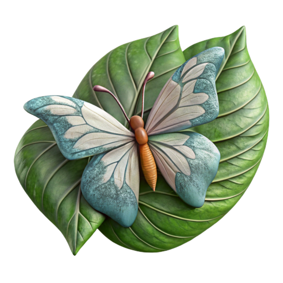 stunning abstract Single Butterfly on a Flower Transparent Background high resolution png