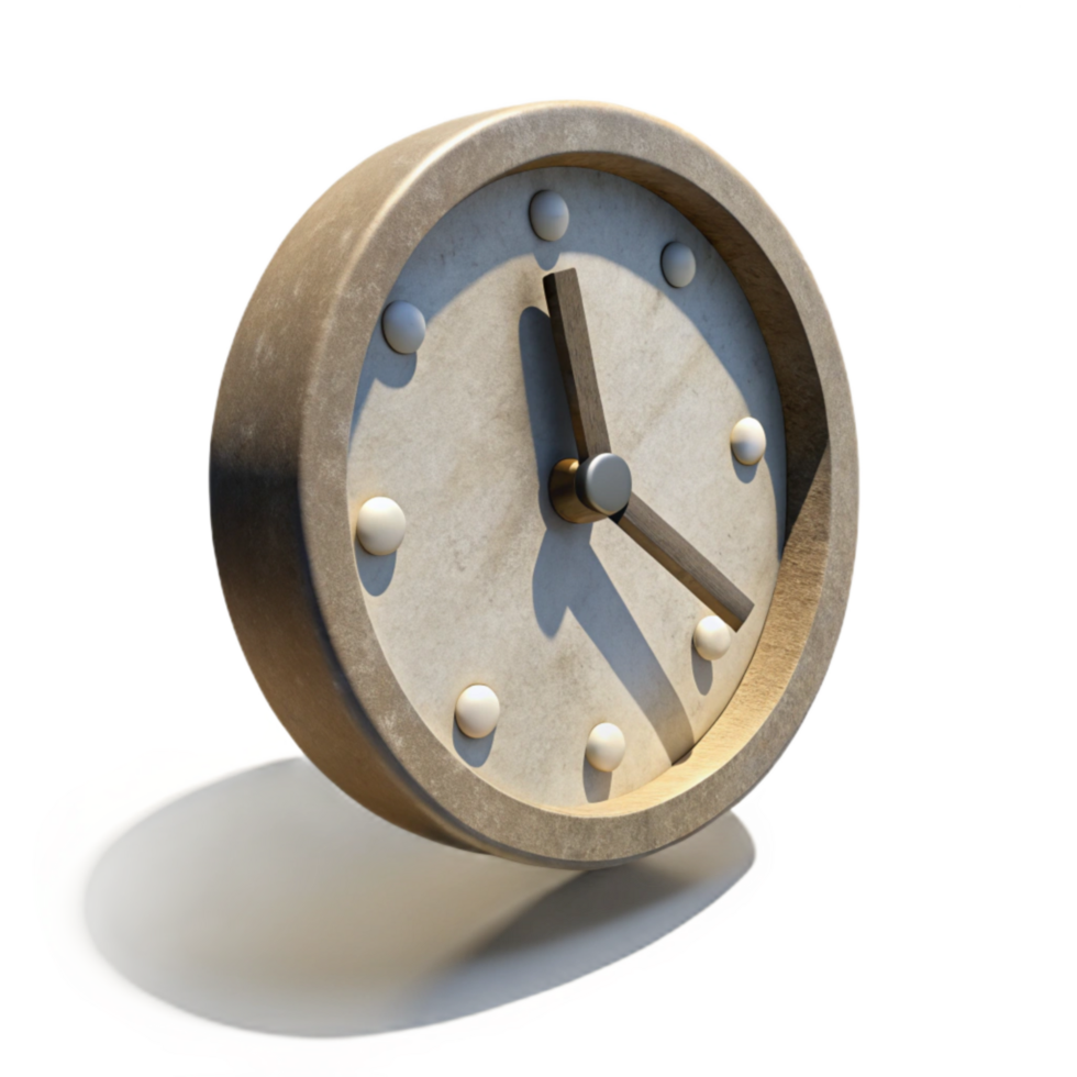 impressive rustic Single Clock Hand Casting Shadow Cutout png