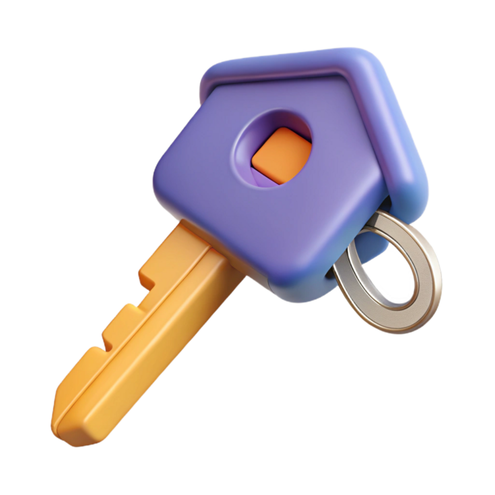 impressive rustic Single House Key Isolated Element detailed png